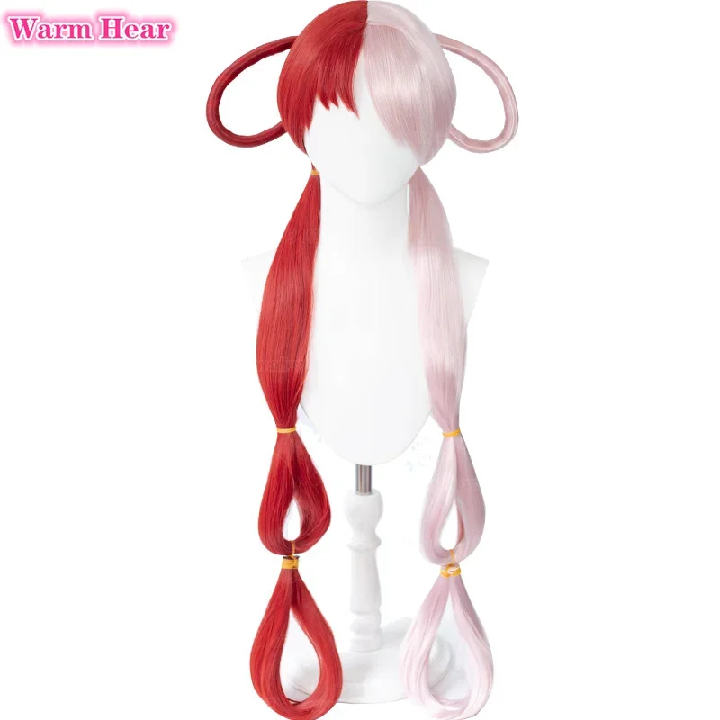 Anime Cosplay With Red Hair - 2026 อะนิเมะ UTA สีแดงสีชมพูกันความร้อนผมฮาโลวีนหูฟังอุปกรณ์ประกอบฉากผู้หญิงสาวคอสเพลย์ปาร์ตี้วิกผมวิกผม UFW3I
