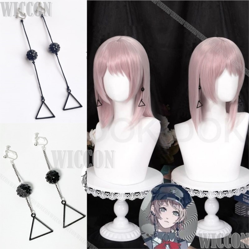 Anime Cosplay Mujer - ชุดคอสเพลย์อนิเมะ Fami Kiga Famine Devil พร้อมวิกผมสั้นสีม่วงอ่อน