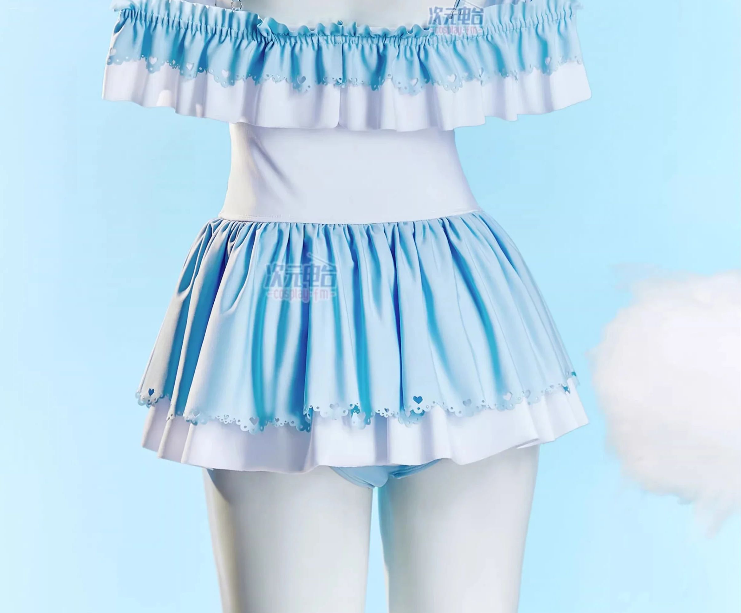 Anime Cosplay One Piece - ชุดคอสเพลย์ซินนามอโรล ชุดว่ายน้ำวันพีซน่ารักสำหรับสาวๆ พร้อมฟองน้ำเสริมแบบถอดได้ สำหรับแช่น้ำพุร้อน 1/3 Delusion