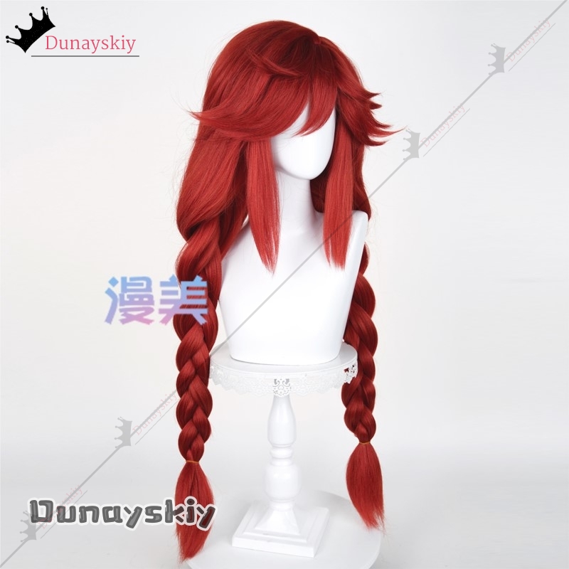 Anime Cosplay With Red Hair - วิกผมคอสเพลย์ริโยะ ยินนัว@กาชิอัคุตะ รุ่นหางม้า แบบมีหนังศีรษะด้านบน ชุดอนิเมะแท้ รุ่นพิเศษสำหรับวันหยุด