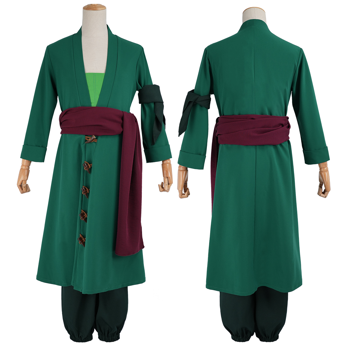 Convention Cosplay Anime - HOLOUN ONE อะนิเมะ Roronoa Zoro คอสเพลย์เครื่องแต่งกายกางเกงเสื้อคลุมฮาโอริผ้าพันคอ